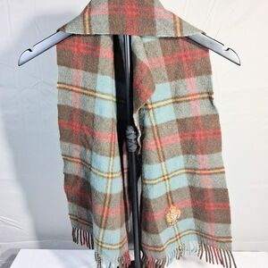 Ralph Lauren Unisex Cashmere Lochcarron Hunting Earth Tone Tartan 11 X 54 Scarf